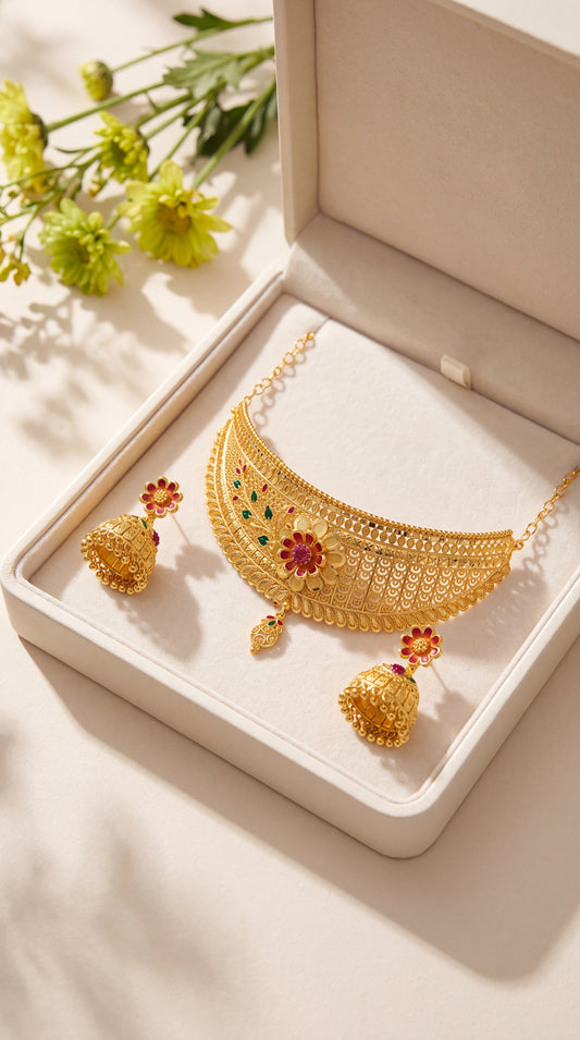 Enamel Bloom Choker Set