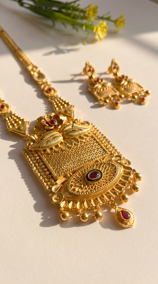 Square Bloom Haaram Set