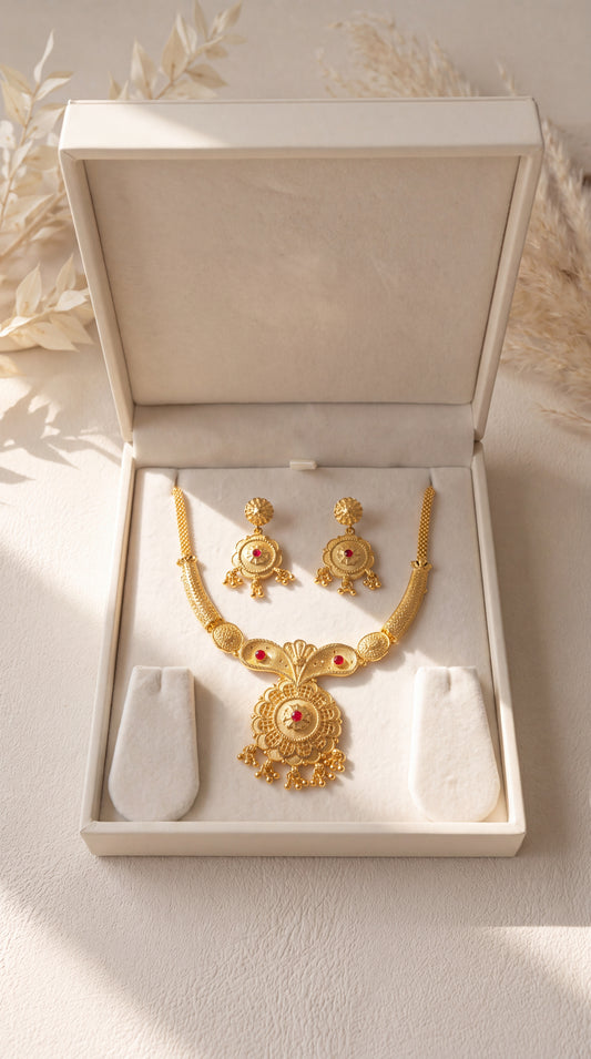 Mandala Drop Necklace Set