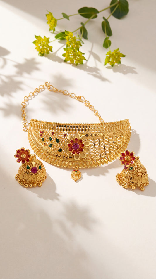 Enamel Bloom Choker Set