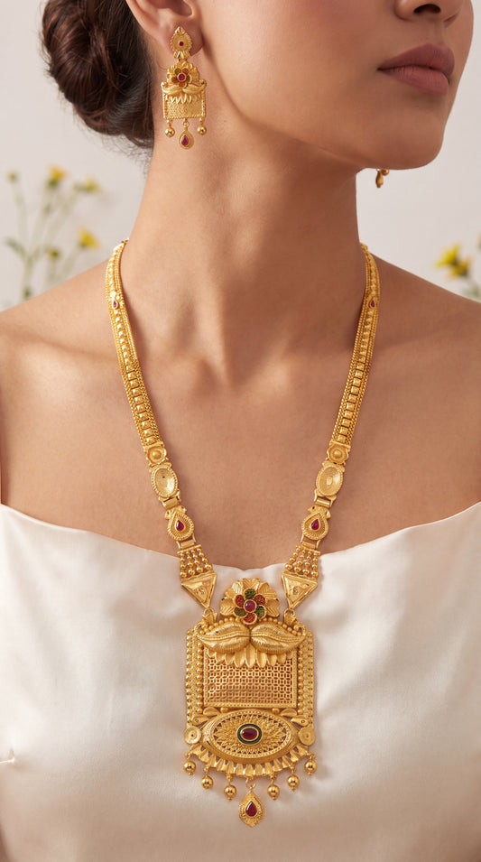 Square Bloom Haaram Set