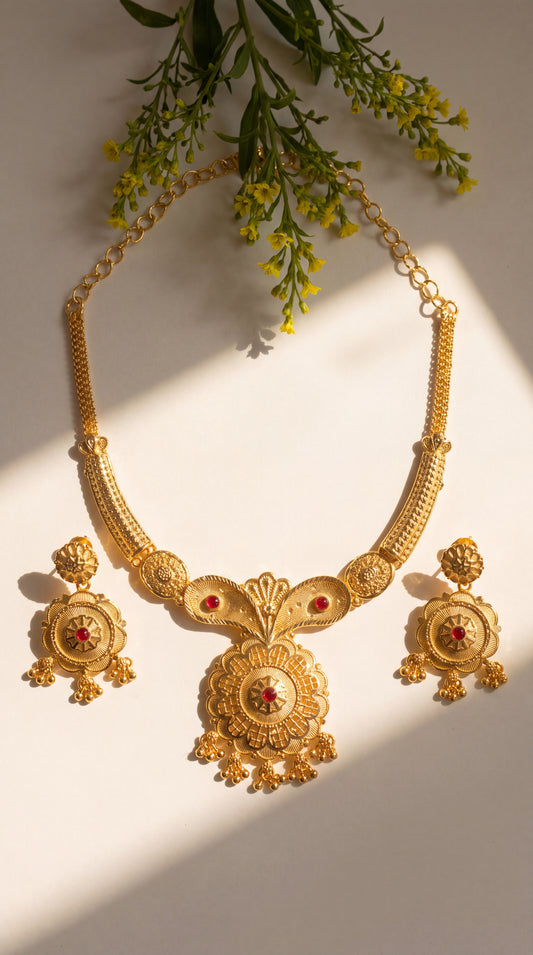 Mandala Drop Necklace Set