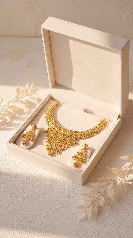 Heart Drop Necklace Set