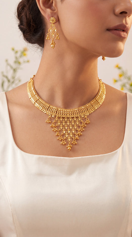 Heart Drop Necklace Set