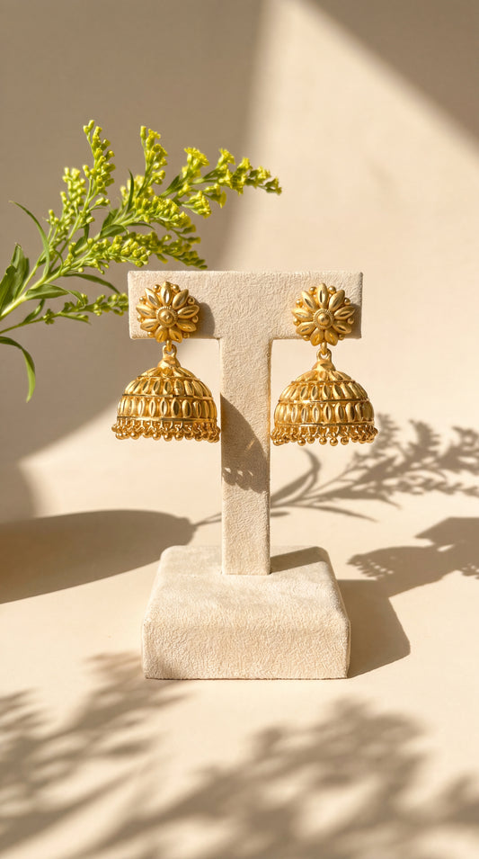 Oval Rib Jhumka